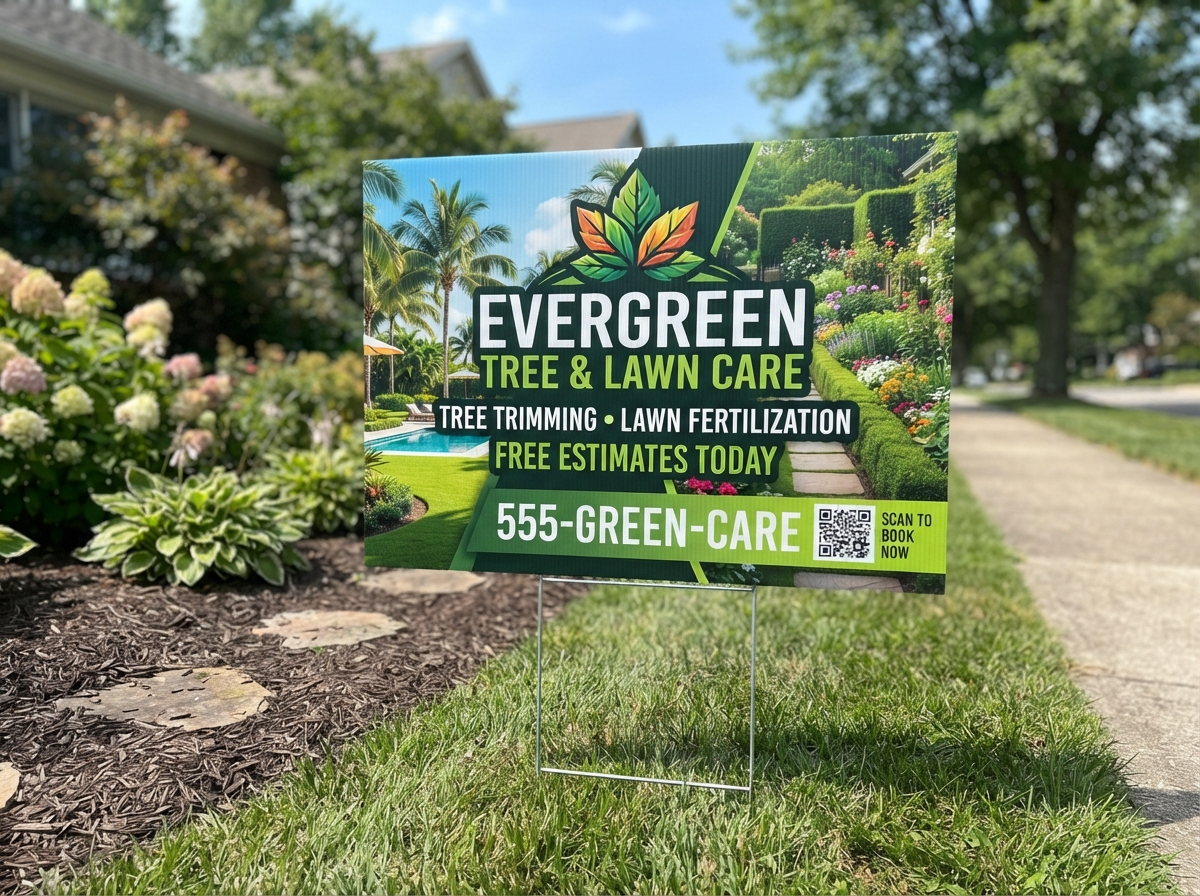 48" × 48" yard sign